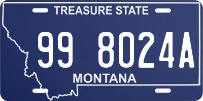 MT license plate 998024A