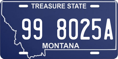 MT license plate 998025A