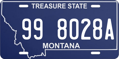 MT license plate 998028A