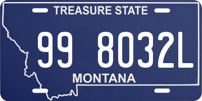 MT license plate 998032L