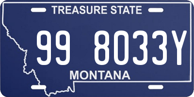 MT license plate 998033Y