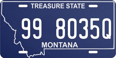 MT license plate 998035Q