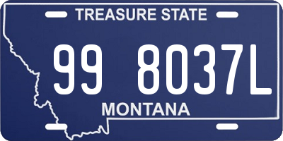 MT license plate 998037L