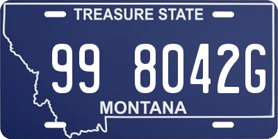 MT license plate 998042G