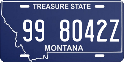 MT license plate 998042Z