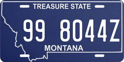 MT license plate 998044Z