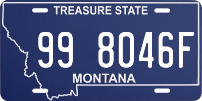 MT license plate 998046F