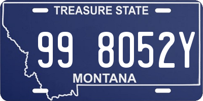 MT license plate 998052Y