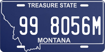 MT license plate 998056M