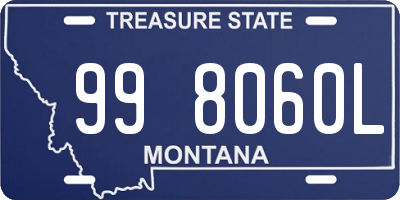 MT license plate 998060L