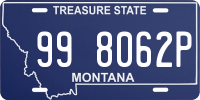 MT license plate 998062P