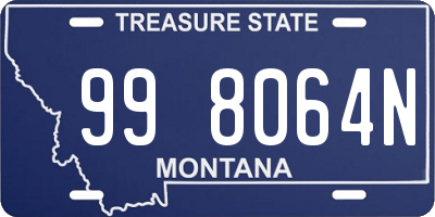 MT license plate 998064N
