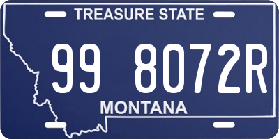 MT license plate 998072R