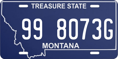 MT license plate 998073G