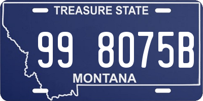 MT license plate 998075B