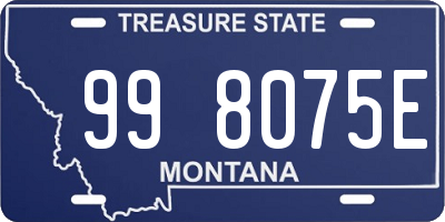 MT license plate 998075E