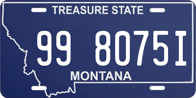 MT license plate 998075I