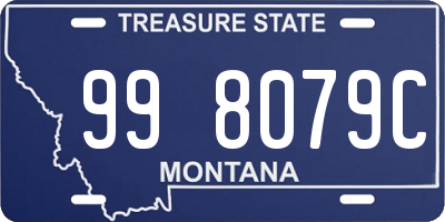 MT license plate 998079C