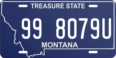 MT license plate 998079U