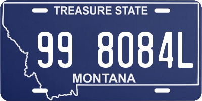 MT license plate 998084L