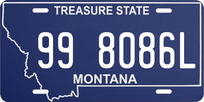 MT license plate 998086L