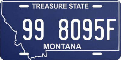 MT license plate 998095F