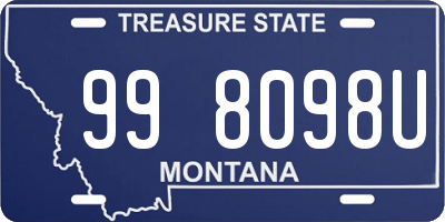 MT license plate 998098U