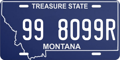 MT license plate 998099R