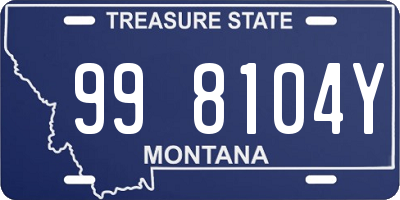 MT license plate 998104Y