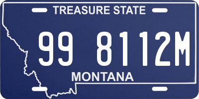 MT license plate 998112M