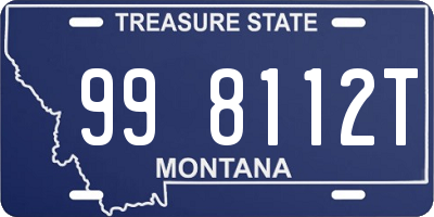 MT license plate 998112T