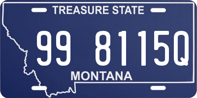 MT license plate 998115Q