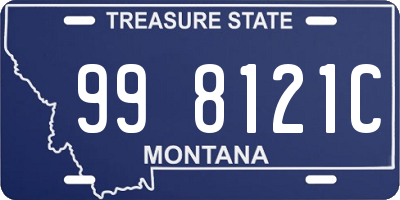 MT license plate 998121C