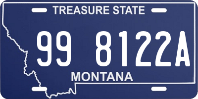 MT license plate 998122A