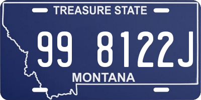 MT license plate 998122J