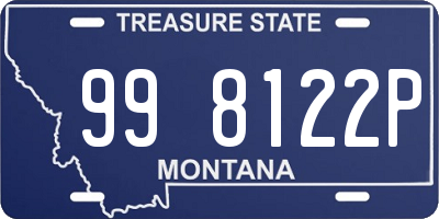 MT license plate 998122P