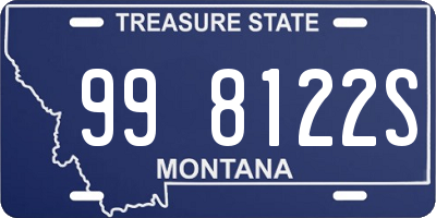 MT license plate 998122S