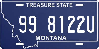 MT license plate 998122U