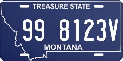 MT license plate 998123V