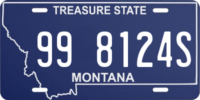 MT license plate 998124S