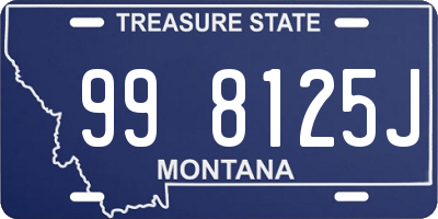 MT license plate 998125J