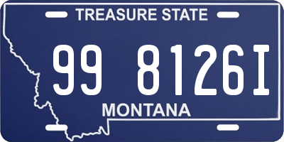 MT license plate 998126I