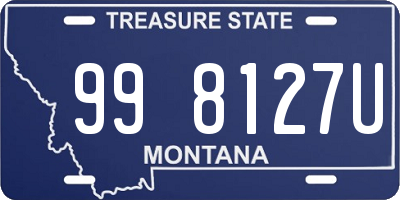 MT license plate 998127U