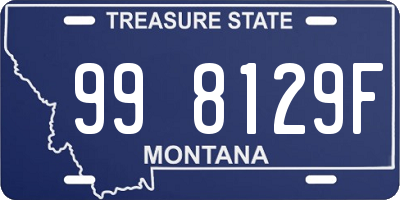 MT license plate 998129F