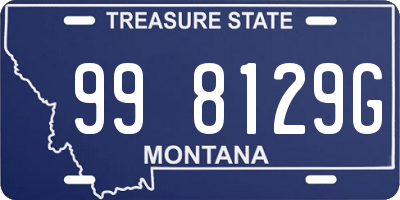 MT license plate 998129G