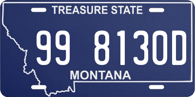 MT license plate 998130D