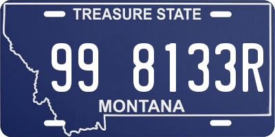 MT license plate 998133R