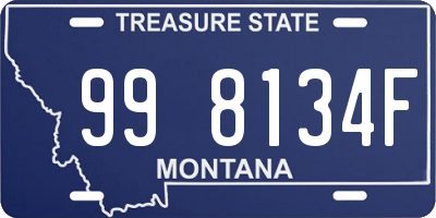 MT license plate 998134F