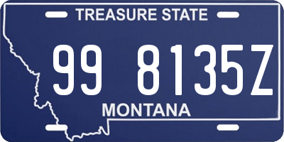 MT license plate 998135Z