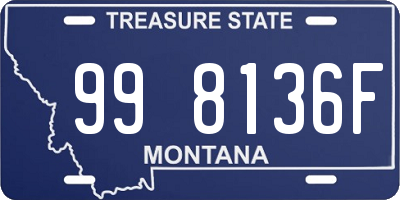 MT license plate 998136F